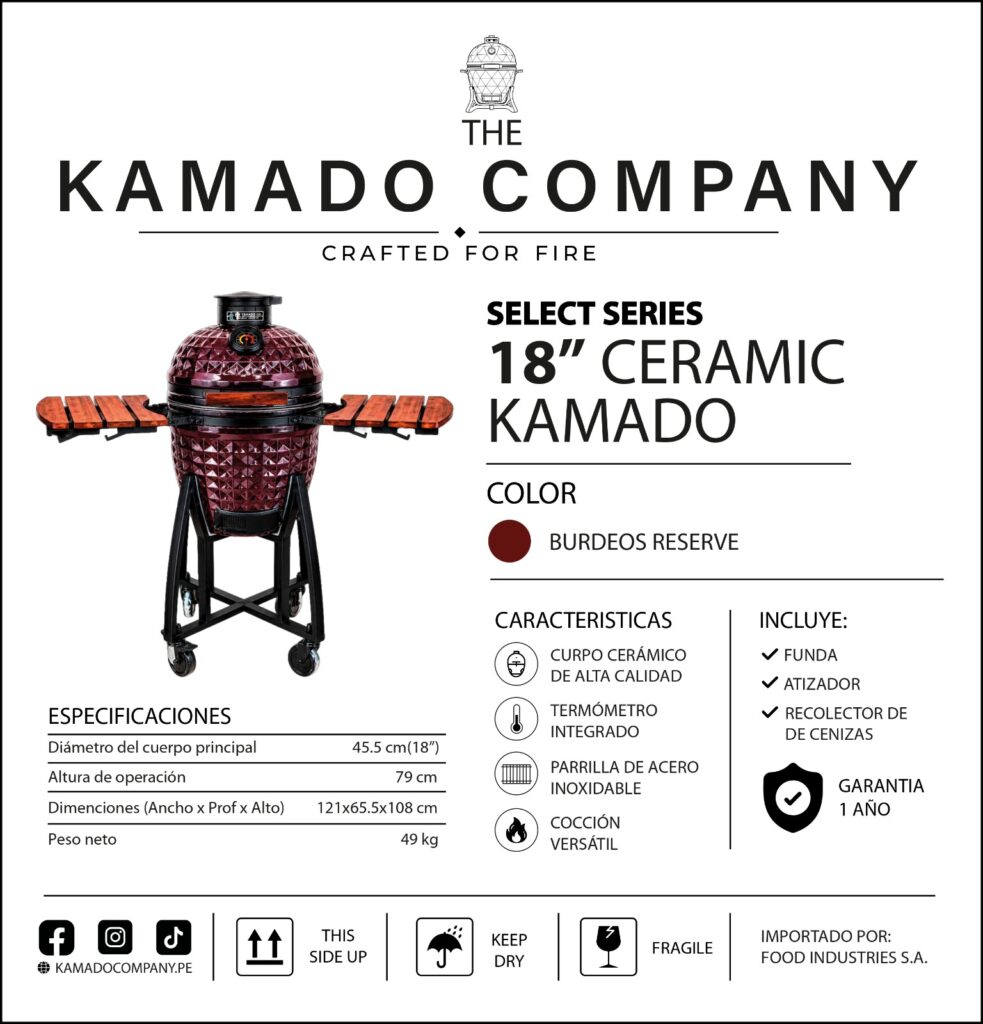 KAMADO SELECT SERIES BURDEOS RESEVE
