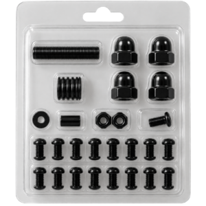 kit de tornillos de acero inoxidable negro